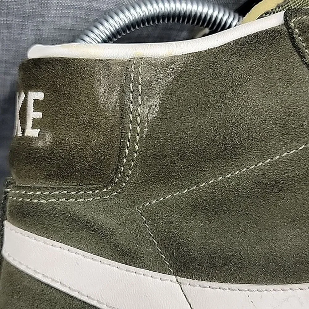 Nike Blazer Mid Premium 2016 429988-303 Green Olive Suede Sneaker Men's SZ 12